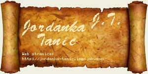Jordanka Tanić vizit kartica